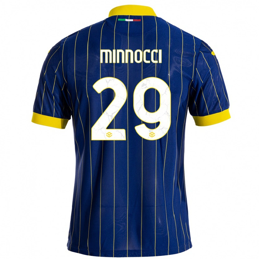 Danxen Women Valerio Minnocci #29 Blue Yellow Home Jersey 2024/25 T-Shirt