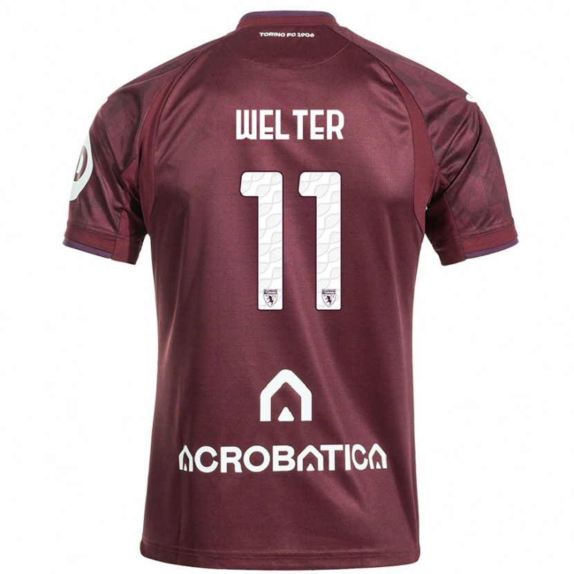 Danxen Women Francesca Welter #11 Maroon White Home Jersey 2024/25 T-Shirt