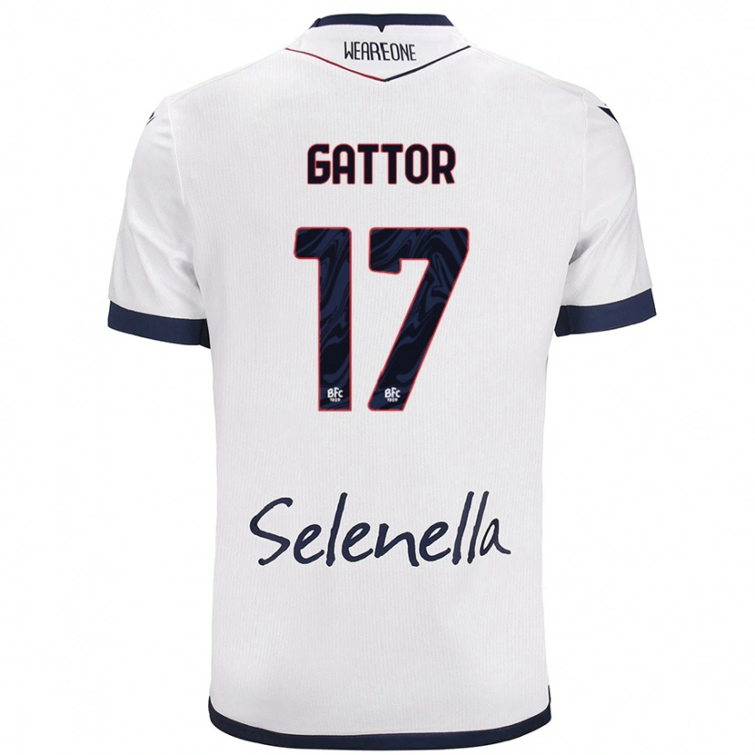 Danxen Women Gianluca Gattor #17 White Royal Blue Away Jersey 2024/25 T-Shirt