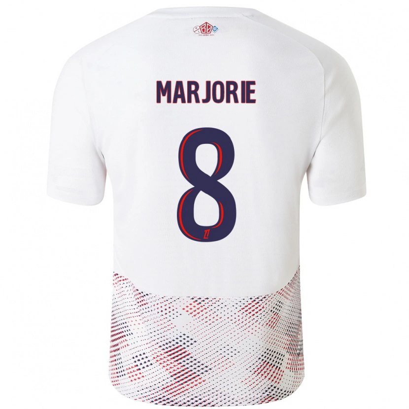 Danxen Women Marjorie #8 White Royal Blue Away Jersey 2024/25 T-Shirt
