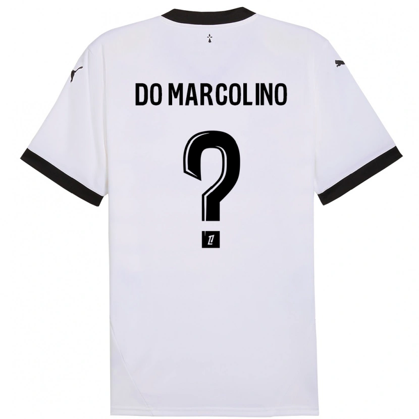 Danxen Women Arsène Do Marcolino #0 White Black Away Jersey 2024/25 T-Shirt