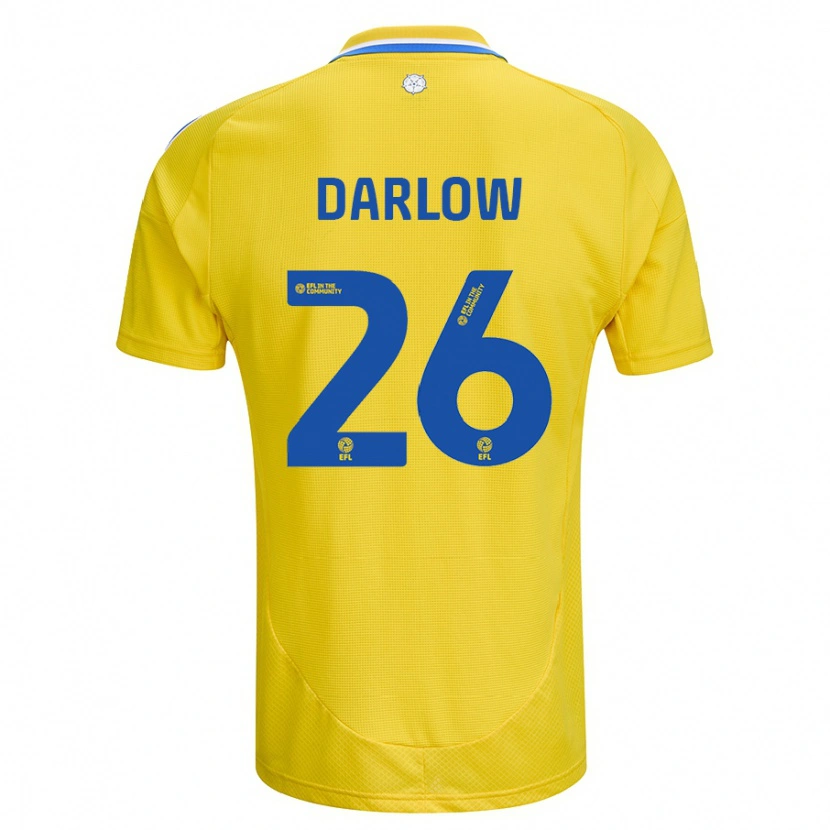 Danxen Women Karl Darlow #26 Yellow Blue Away Jersey 2024/25 T-Shirt