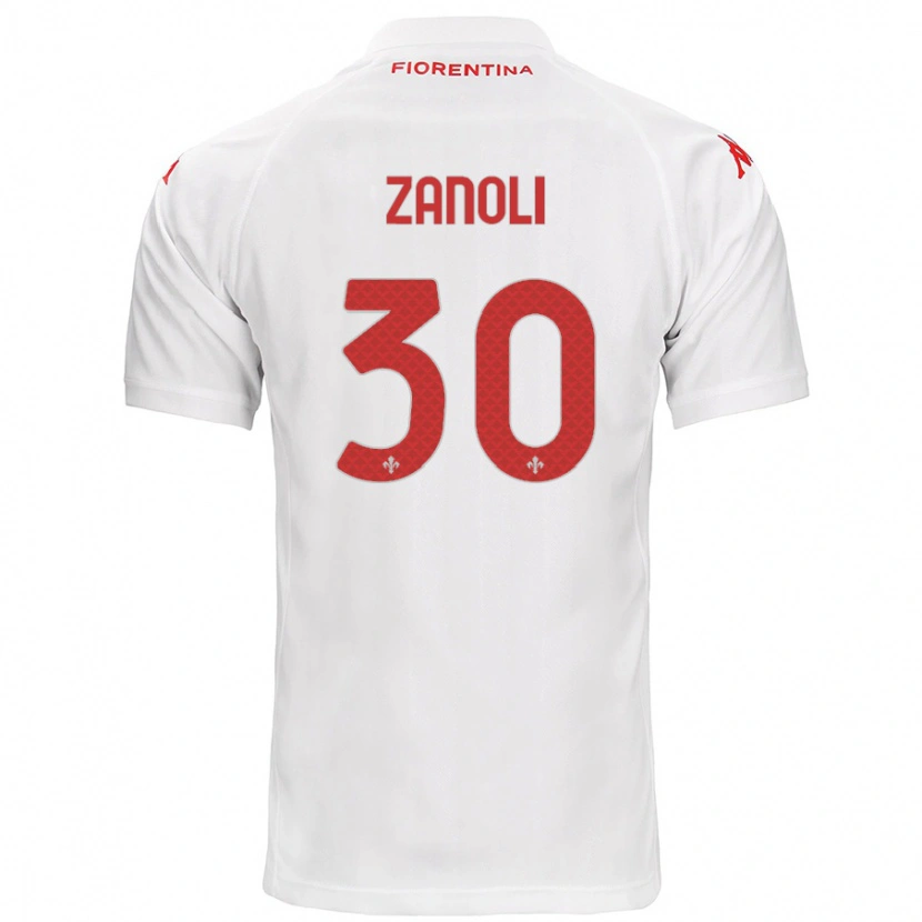 Danxen Women Martina Zanoli #30 White Away Jersey 2024/25 T-Shirt