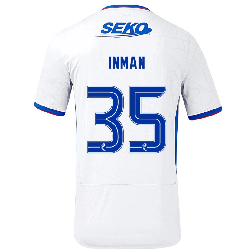 Danxen Women Lucy Inman #35 White Blue Away Jersey 2024/25 T-Shirt