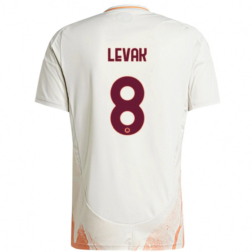 Danxen Women Sergej Levak #8 Cream White Orange Away Jersey 2024/25 T-Shirt