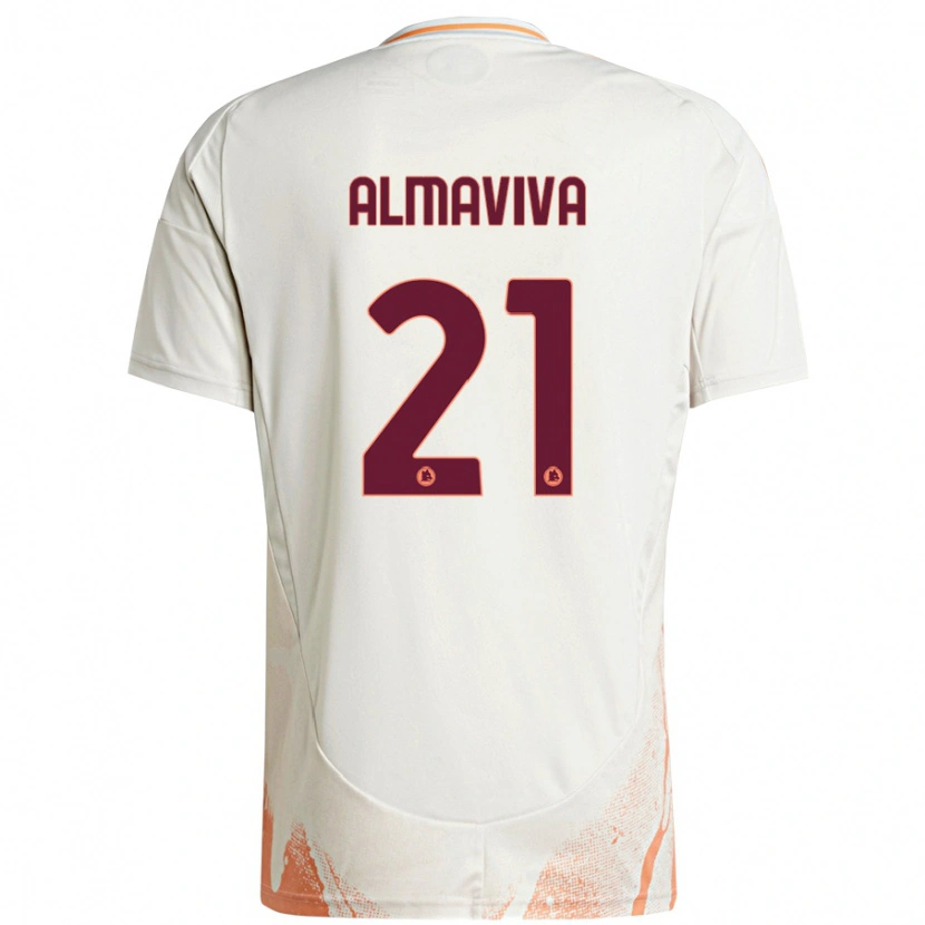 Danxen Women Mattia Almaviva #21 Cream White Orange Away Jersey 2024/25 T-Shirt
