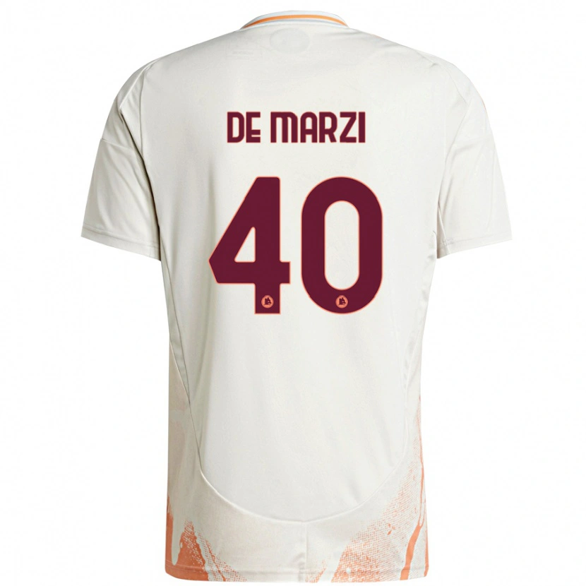 Danxen Women Giorgio De Marzi #40 Cream White Orange Away Jersey 2024/25 T-Shirt