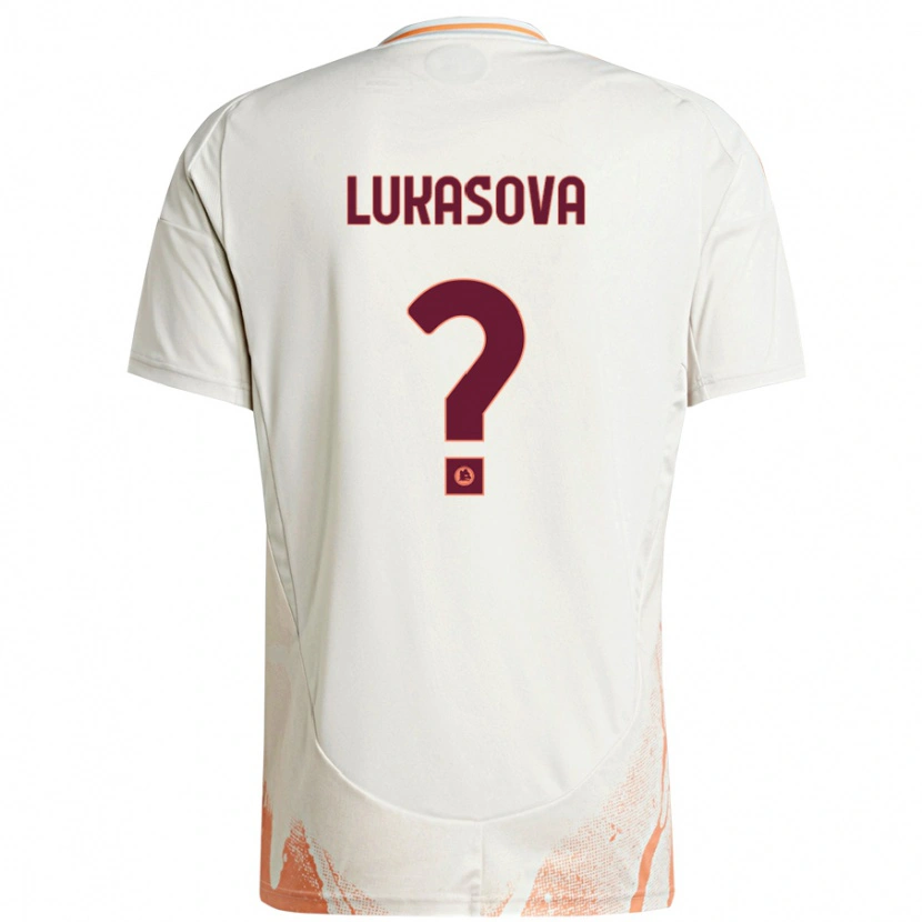 Danxen Women Olivie Lukášová #0 Cream White Orange Away Jersey 2024/25 T-Shirt