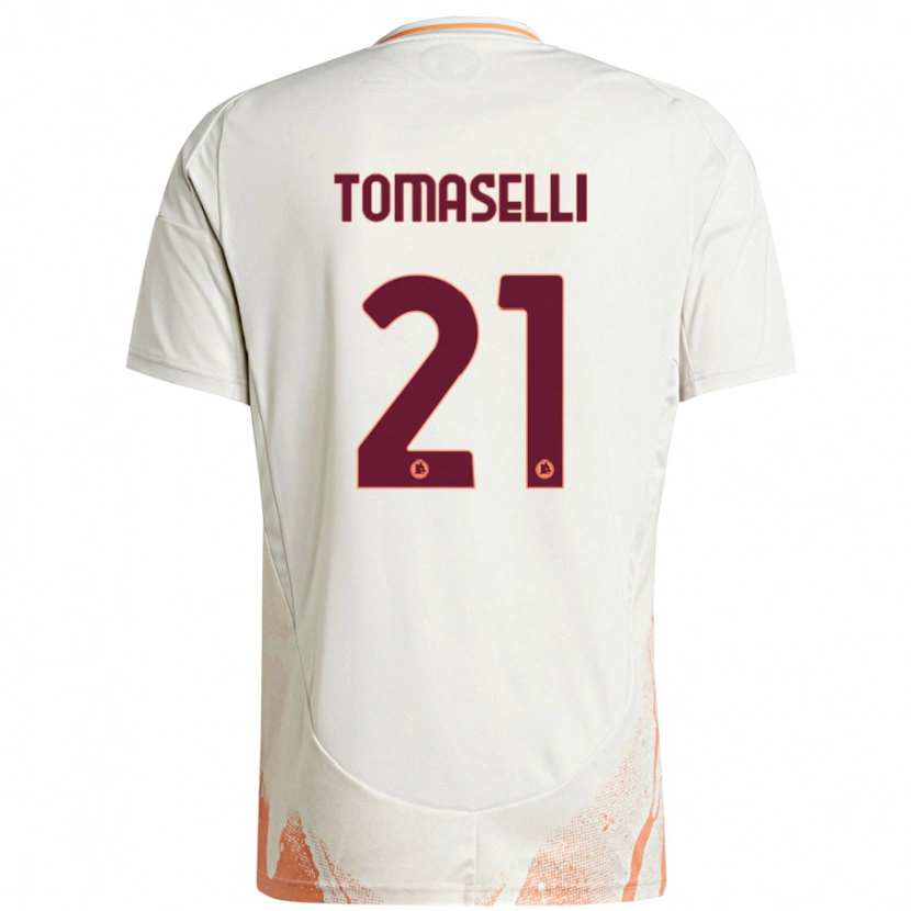 Danxen Women Martina Tomaselli #21 Cream White Orange Away Jersey 2024/25 T-Shirt