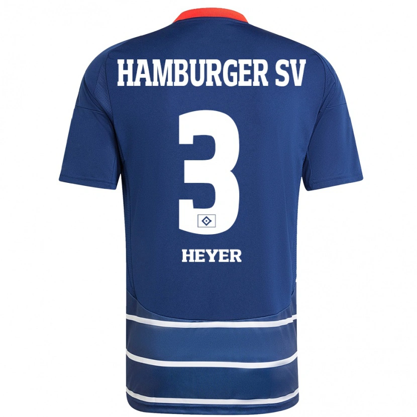 Danxen Women Moritz Heyer #3 Dark Blue Away Jersey 2024/25 T-Shirt