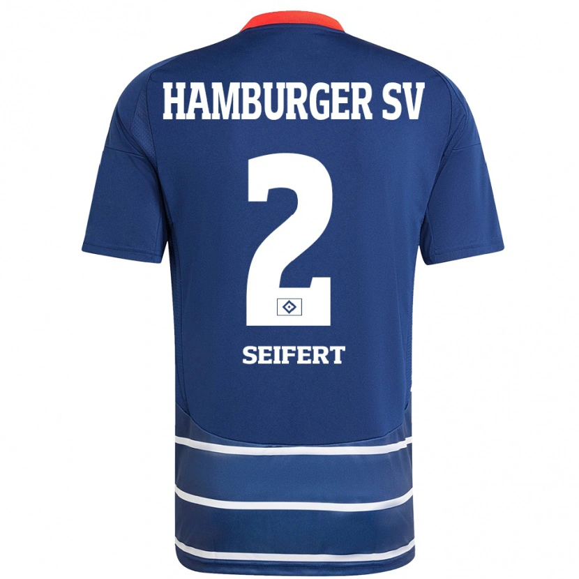 Danxen Women Luis Seifert #2 Dark Blue Away Jersey 2024/25 T-Shirt