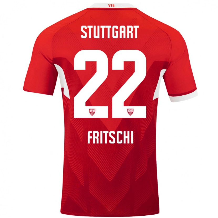 Danxen Women Paulo Fritschi #22 Red White Away Jersey 2024/25 T-Shirt