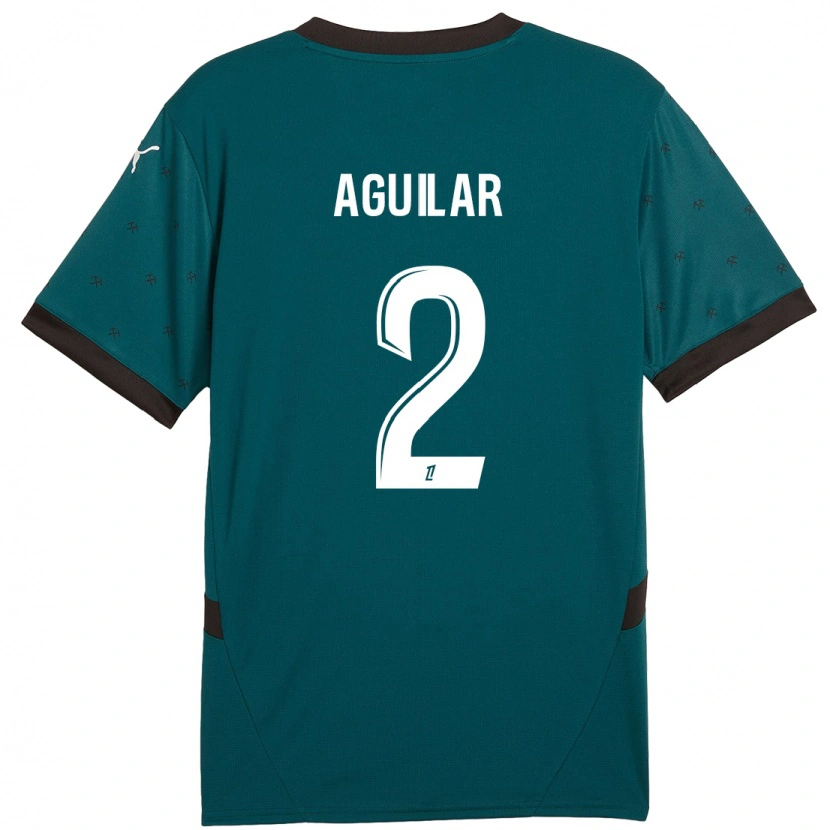Danxen Women Ruben Aguilar #2 Dark Green Away Jersey 2024/25 T-Shirt