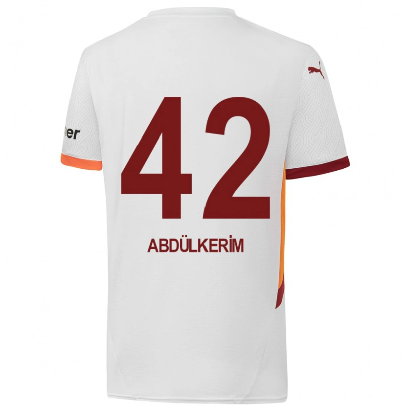 Danxen Women Abdülkerim Bardakcı #42 White Yellow Red Away Jersey 2024/25 T-Shirt