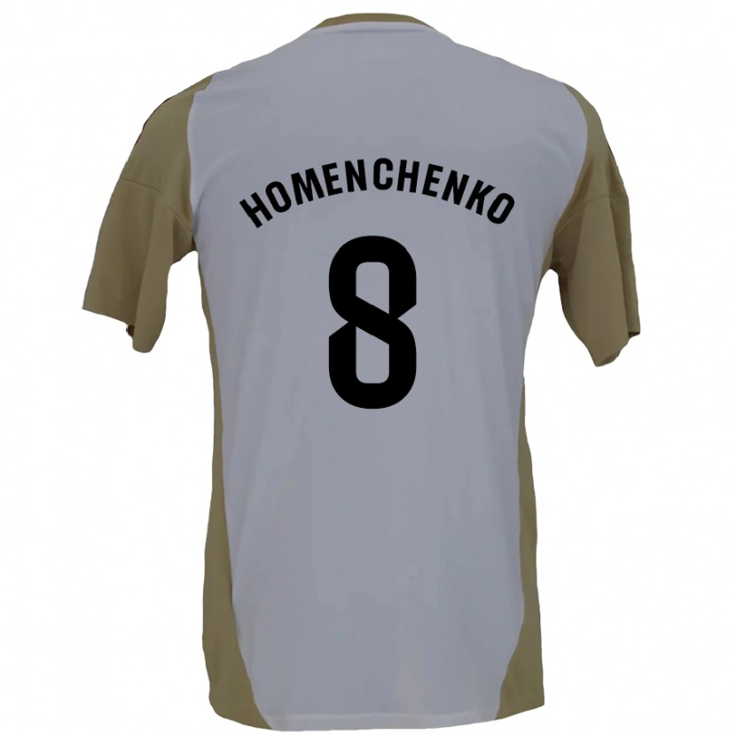 Danxen Women Santiago Homenchenko #8 Brown White Away Jersey 2024/25 T-Shirt