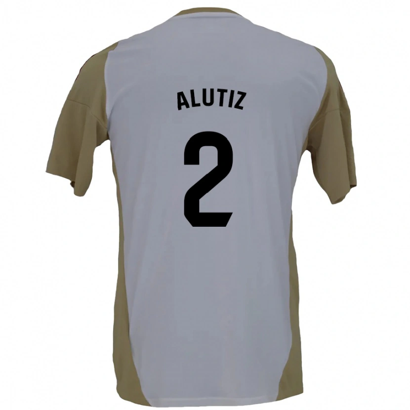 Danxen Women Hodei Alutiz #2 Brown White Away Jersey 2024/25 T-Shirt