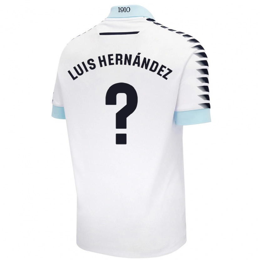 Danxen Women Luis Hernández #0 White Blue Away Jersey 2024/25 T-Shirt