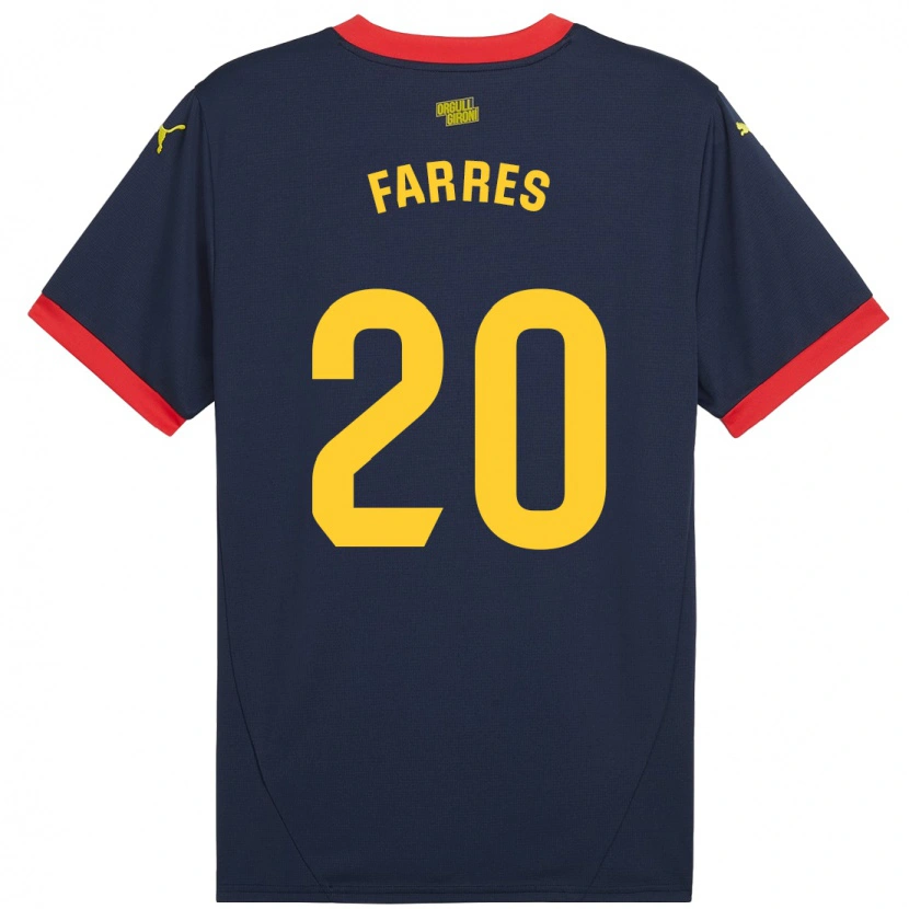 Danxen Women Biel Farrés #20 Navy Red Away Jersey 2024/25 T-Shirt
