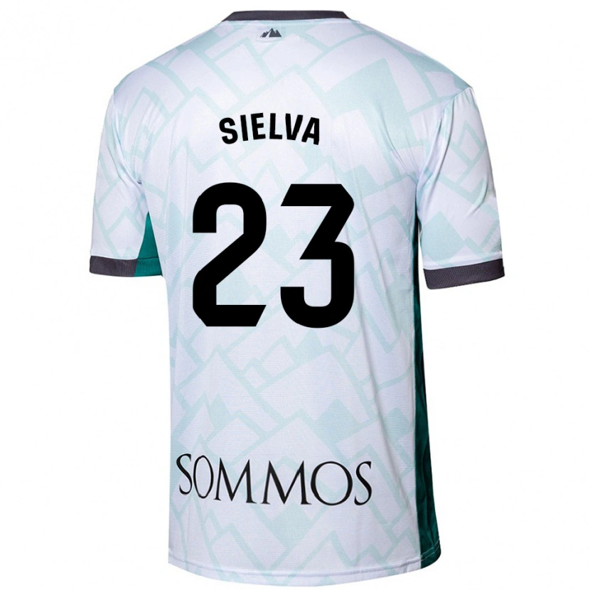 Danxen Women Óscar Sielva #23 White Green Away Jersey 2024/25 T-Shirt