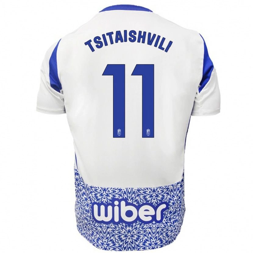Danxen Women Georgiy Tsitaishvili #11 White Blue Away Jersey 2024/25 T-Shirt