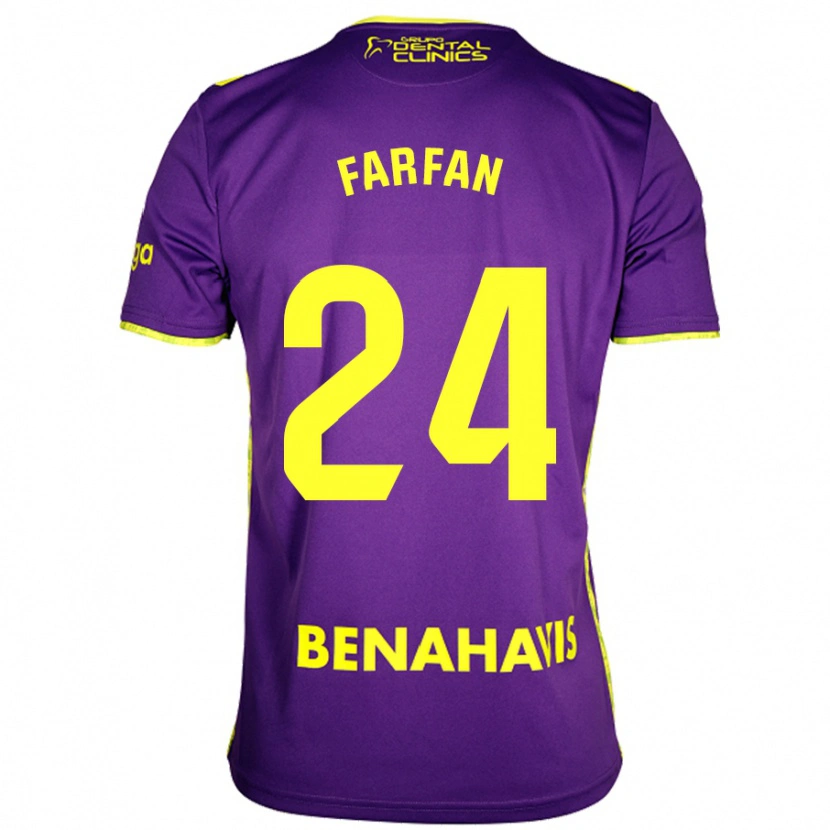 Danxen Women María Farfán #24 Purple Yellow Away Jersey 2024/25 T-Shirt