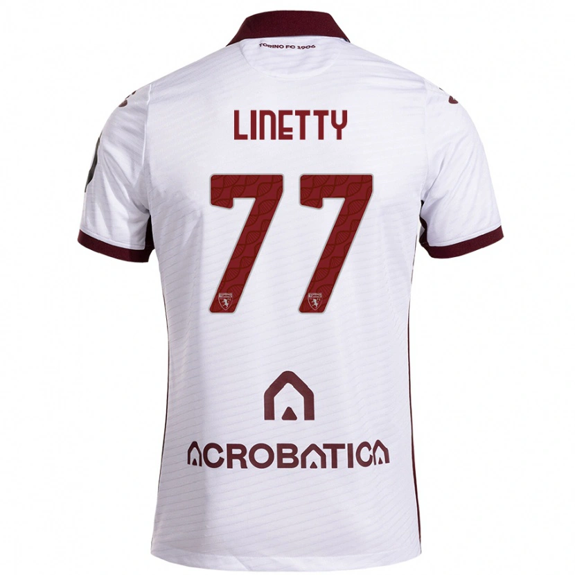 Danxen Women Karol Linetty #77 White Maroon Away Jersey 2024/25 T-Shirt