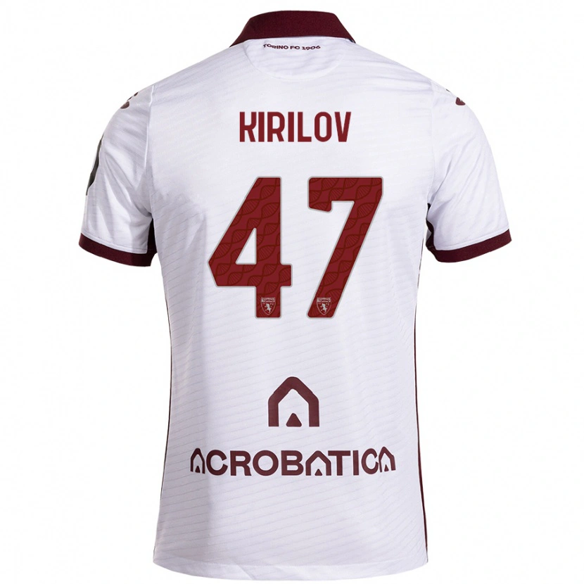 Danxen Women Martin Kirilov #47 White Maroon Away Jersey 2024/25 T-Shirt