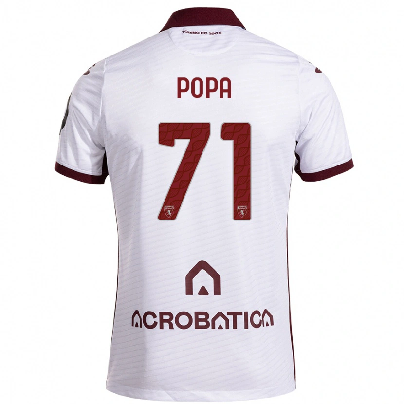 Danxen Women Mihai Popa #71 White Maroon Away Jersey 2024/25 T-Shirt