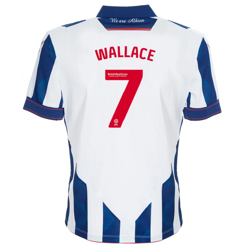 Danxen Kid Jed Wallace #7 White Dark Blue Home Jersey 2024/25 T-Shirt