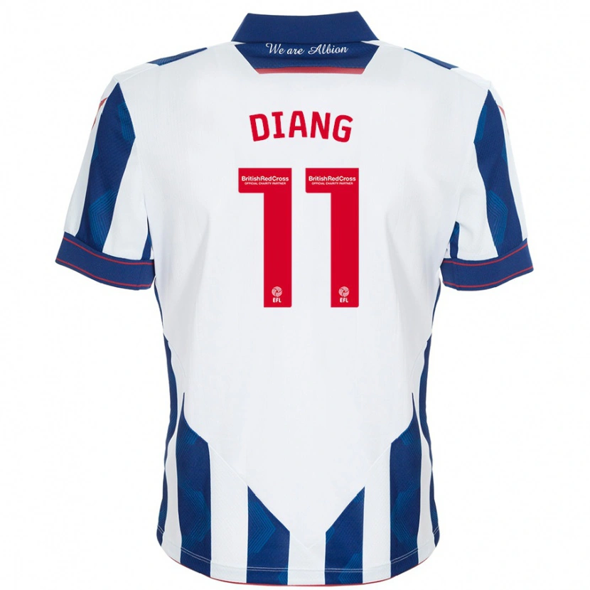 Danxen Kid Grady Diangana #11 White Dark Blue Home Jersey 2024/25 T-Shirt