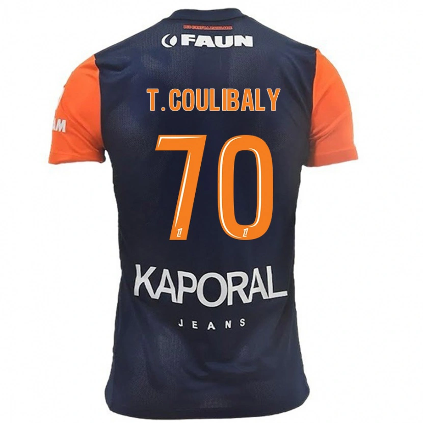 Danxen Kid Tanguy Coulibaly #70 Navy Blue Orange Home Jersey 2024/25 T-Shirt