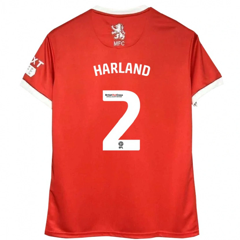 Danxen Kid Jane Harland #2 Red White Home Jersey 2024/25 T-Shirt