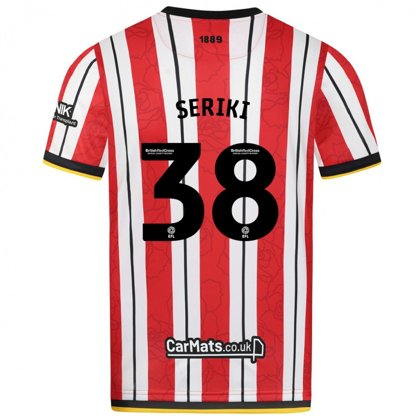Danxen Kid Femi Seriki #38 Red White Stripes Home Jersey 2024/25 T-Shirt