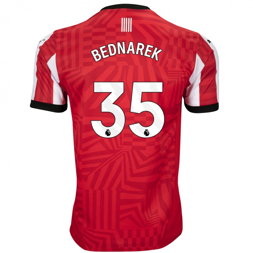 Danxen Kid Jan Bednarek #35 Red White Home Jersey 2024/25 T-Shirt