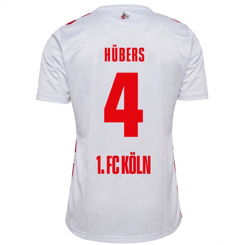 Danxen Kid Timo Hübers #4 White Red Home Jersey 2024/25 T-Shirt