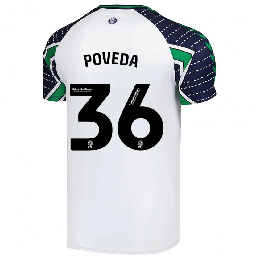 Danxen Kid Ian Poveda #36 White Away Jersey 2024/25 T-Shirt