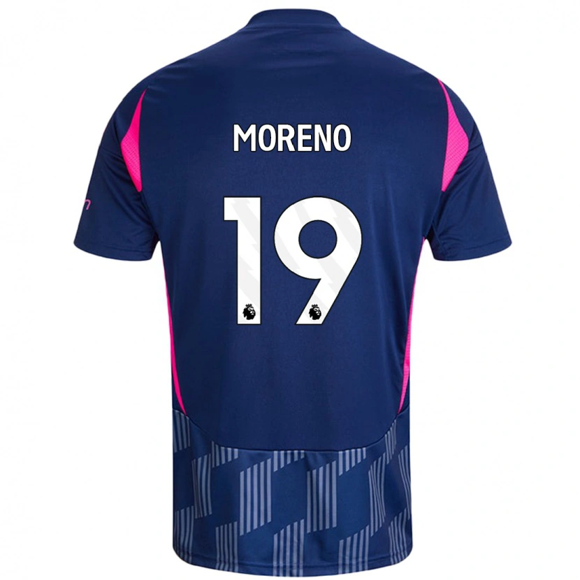 Danxen Kid Álex Moreno #19 Royal Blue Pink Away Jersey 2024/25 T-Shirt