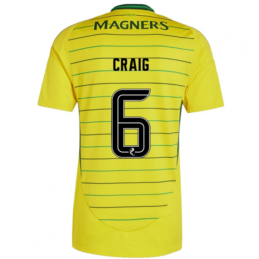 Danxen Kid Chloe Craig #6 Yellow Away Jersey 2024/25 T-Shirt