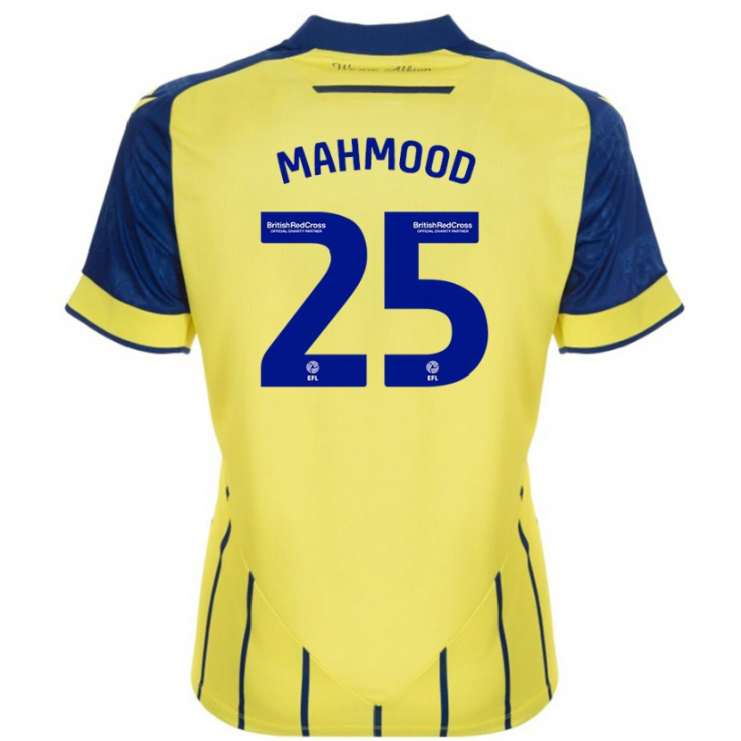 Danxen Kid Mahmood #25 Yellow Blue Away Jersey 2024/25 T-Shirt
