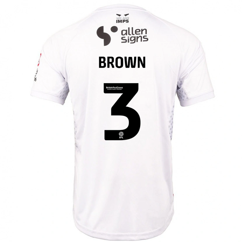 Danxen Kid Jaden Brown #3 Red White Away Jersey 2024/25 T-Shirt