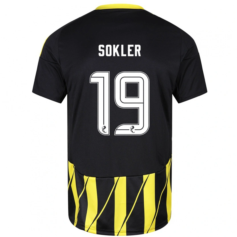 Danxen Kid Ester Sokler #19 Black Yellow Away Jersey 2024/25 T-Shirt