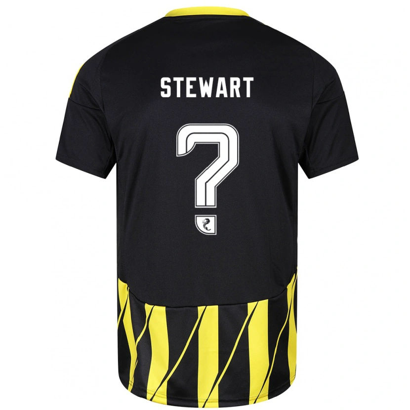 Danxen Kid Alfie Stewart #0 Black Yellow Away Jersey 2024/25 T-Shirt