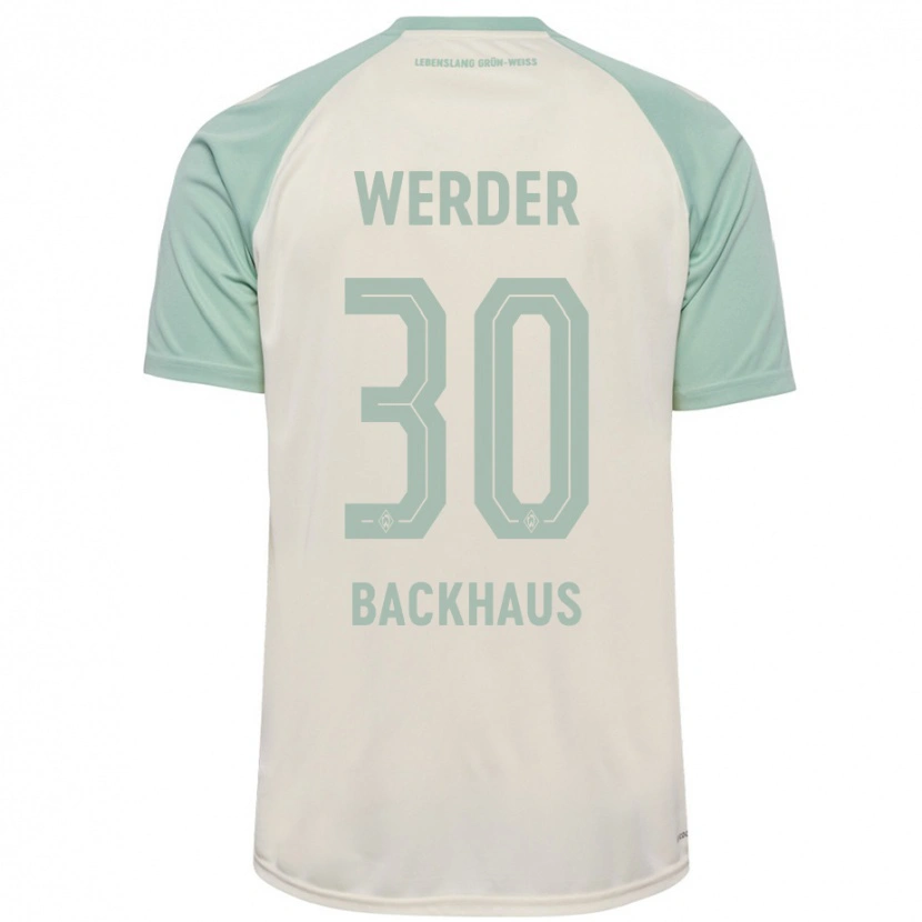Danxen Kid Mio Backhaus #30 Off-White Light Green Away Jersey 2024/25 T-Shirt