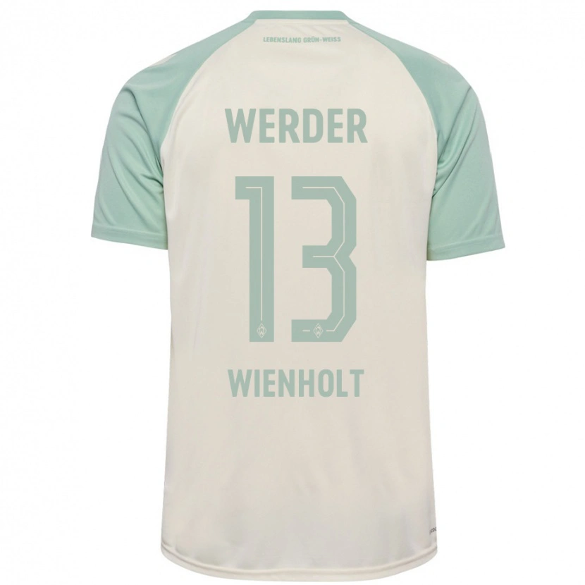 Danxen Kid Paul Wienholt #13 Off-White Light Green Away Jersey 2024/25 T-Shirt