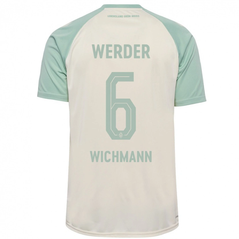 Danxen Kid Reena Wichmann #6 Off-White Light Green Away Jersey 2024/25 T-Shirt
