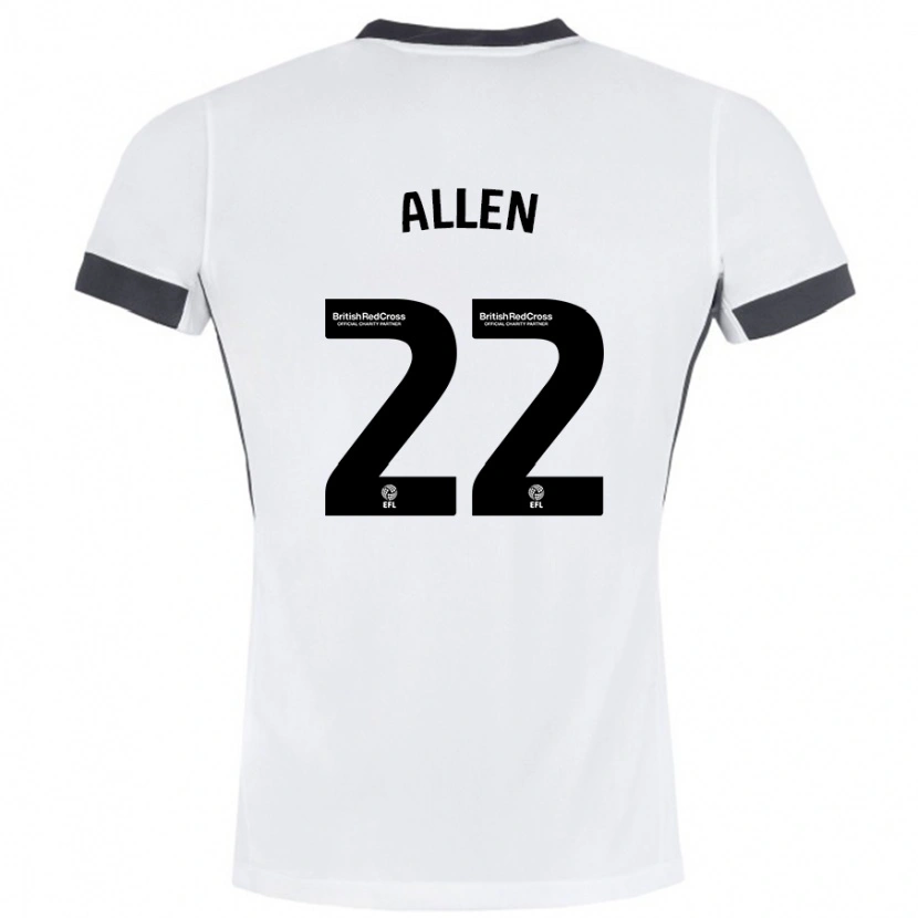Danxen Kid Remi Allen #22 White Black Away Jersey 2024/25 T-Shirt