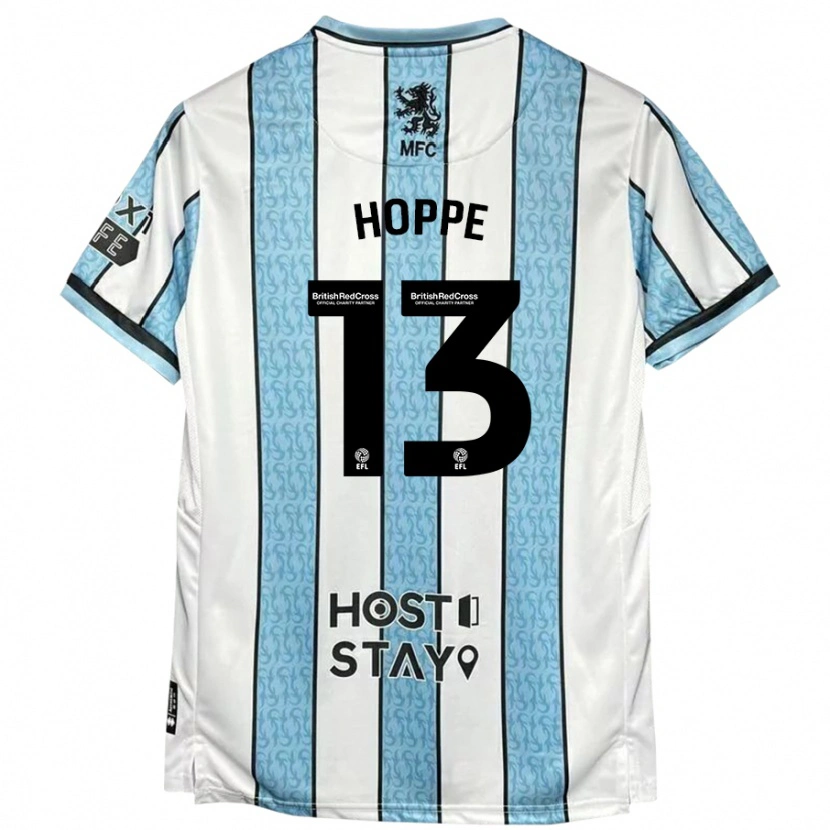 Danxen Kid Matthew Hoppe #13 White Blue Away Jersey 2024/25 T-Shirt