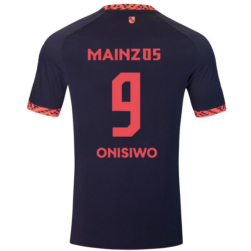 Danxen Kid Karim Onisiwo #9 Blue Coral Red Away Jersey 2024/25 T-Shirt