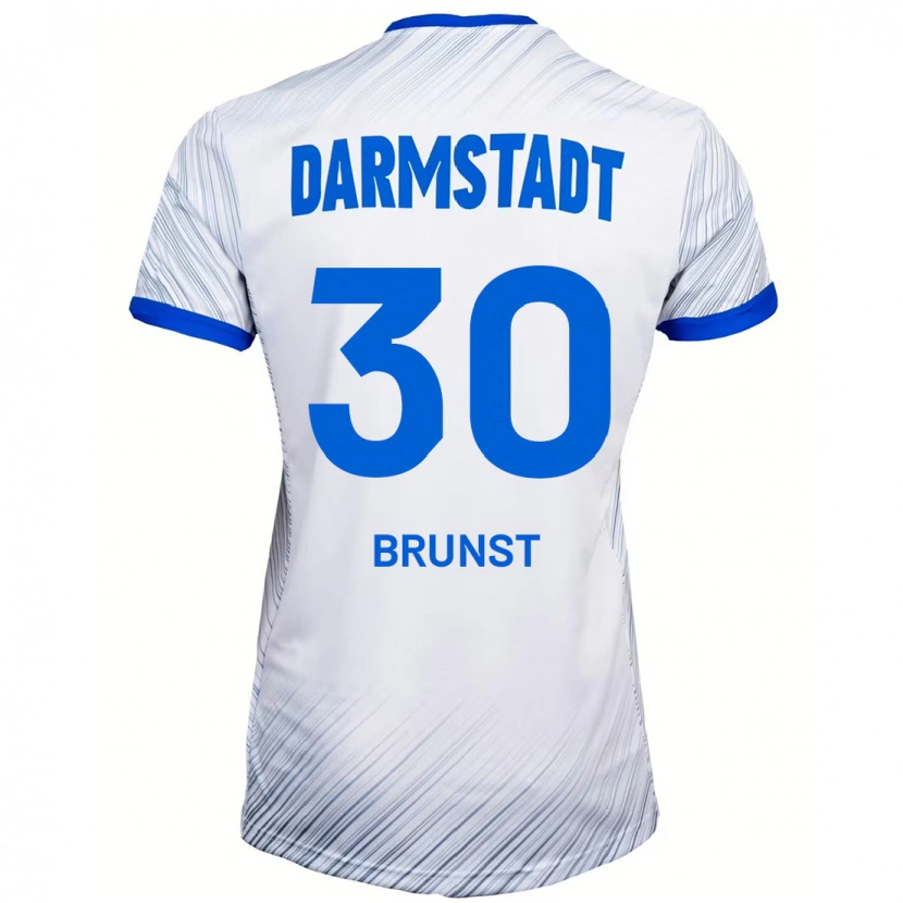 Danxen Kid Alexander Brunst #30 White Blue Away Jersey 2024/25 T-Shirt
