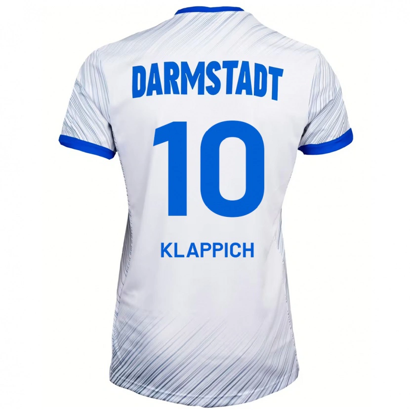 Danxen Kid Luis Klappich #10 White Blue Away Jersey 2024/25 T-Shirt